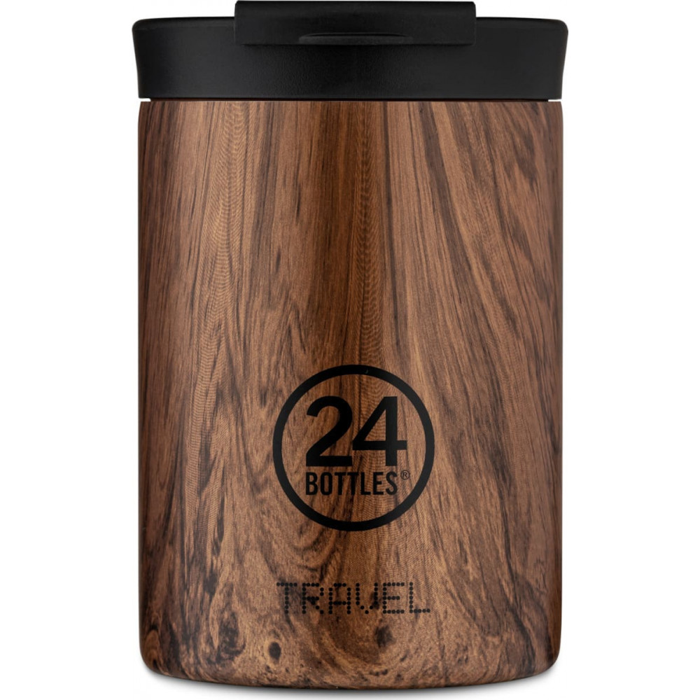 24Bottles Travel Tumbler Ανοξείδωτο Ποτήρι Θερμός 0.35lt (Sequoia Wood)