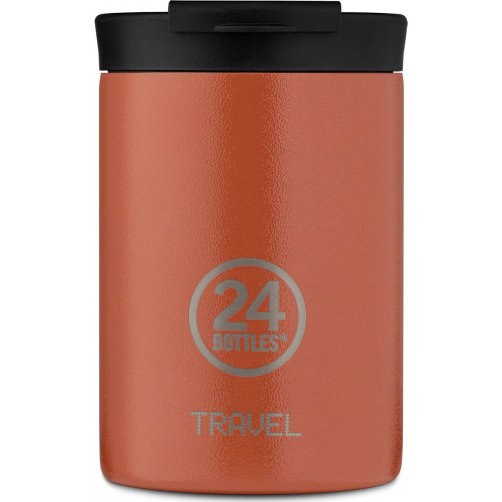 24Bottles Travel Tumbler Stone Ανοξείδωτο Ποτήρι Θερμός 0.35lt (Sunset Orange)