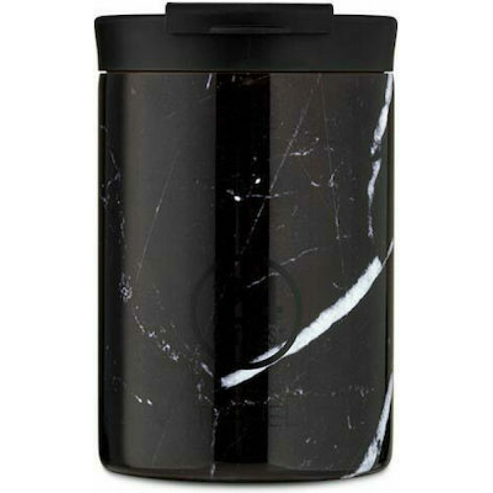 24Bottles Travel Tumbler Ανοξείδωτο Ποτήρι Θερμός 0.35lt (Black Marble)