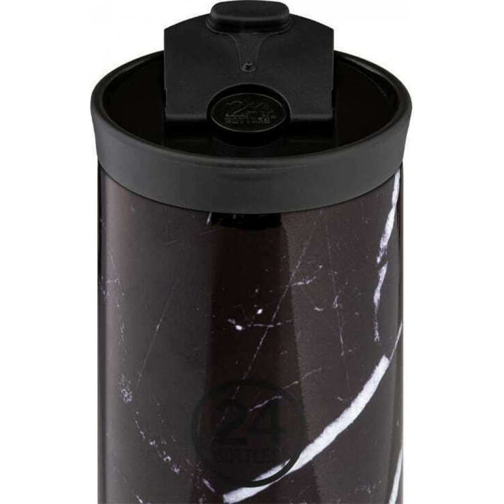 24Bottles Travel Tumbler Ανοξείδωτο Ποτήρι Θερμός 0.35lt (Black Marble)