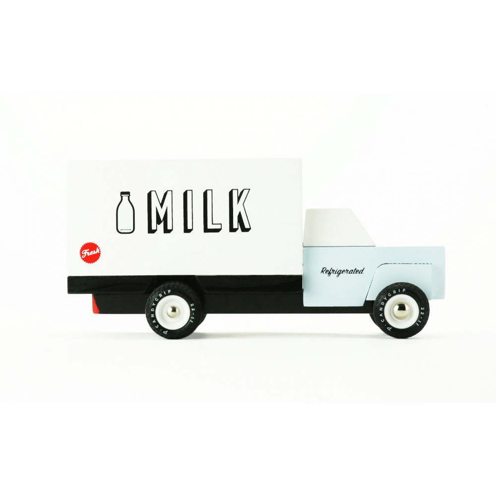 Candylab Americana Ξύλινο Όχημα "Του γαλατά" Milk Truck (Λευκό-Γαλάζιο)