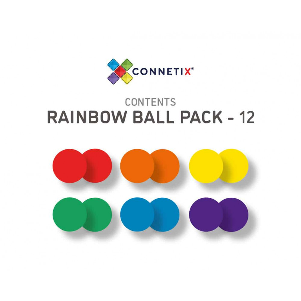 Connetix 12 Μπάλες Rainbow Replacement Ball Pack