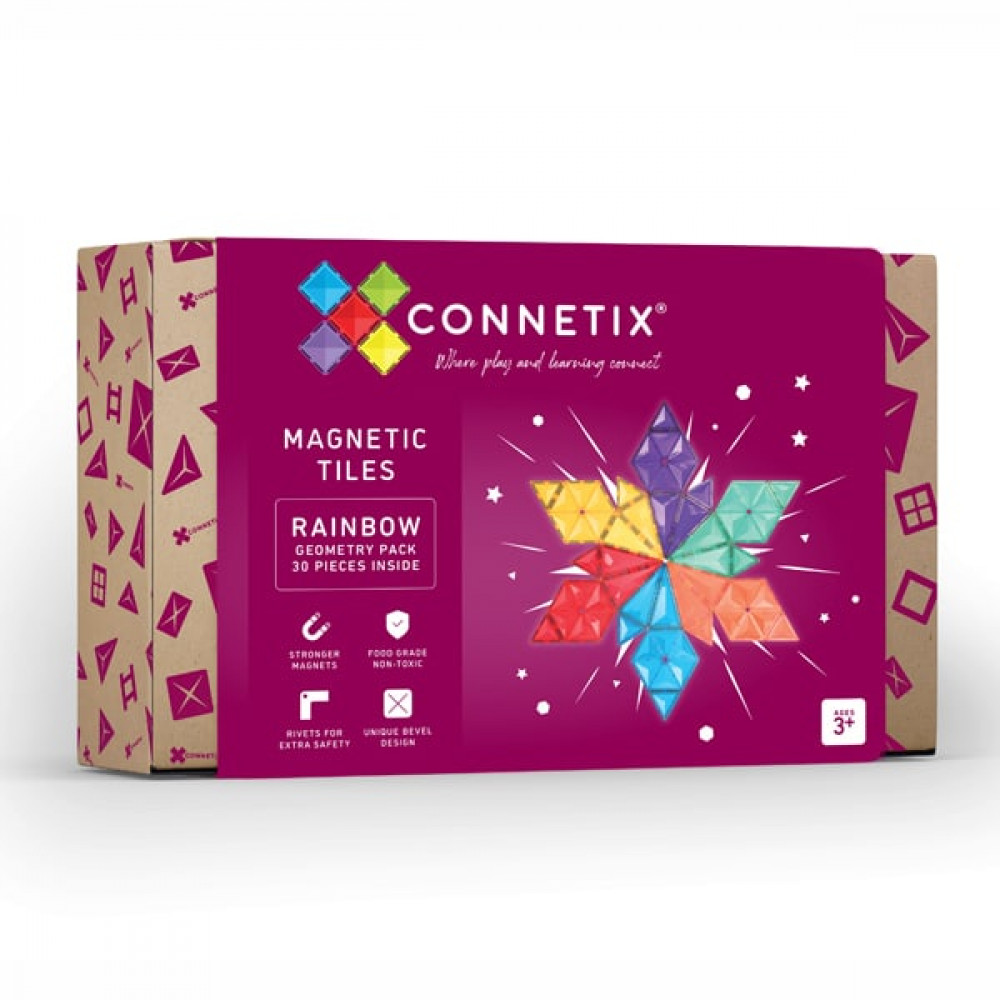 Connetix Geometry Μαγνητικά Τουβλάκια Κατασκευών 30τμχ.