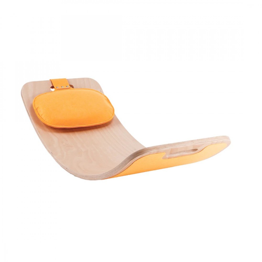 Curve Lab Ξύλινη Σανίδα Ισορροπίας Perfect Arc Felt Light Orange + Light Orange Felt Μαξιλαράκι