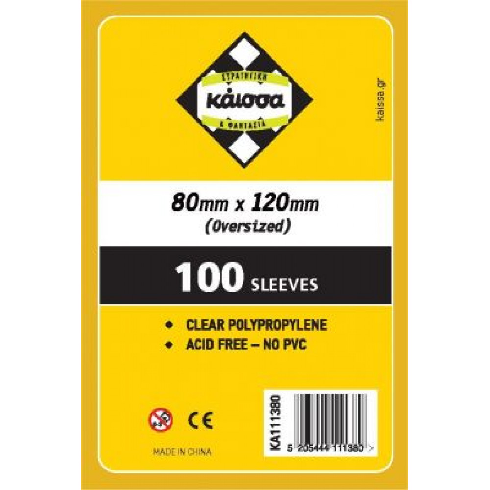 Kάισσα Premium Sleeves 80x120mm 100τμχ Oversized (KA111380)