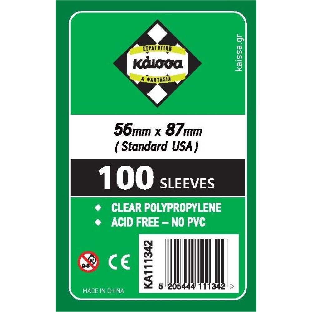 Kάισσα Sleeves 56x87mm Standard USA 100τμχ (KA111342)