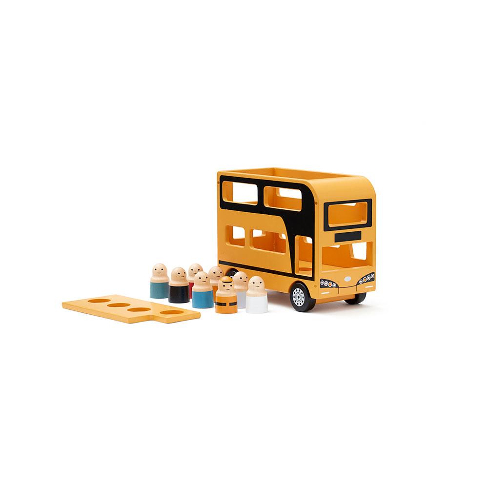 Kids Concept Ξύλινο Double Decker Λεωφορείο με Φιγούρες AIDEN