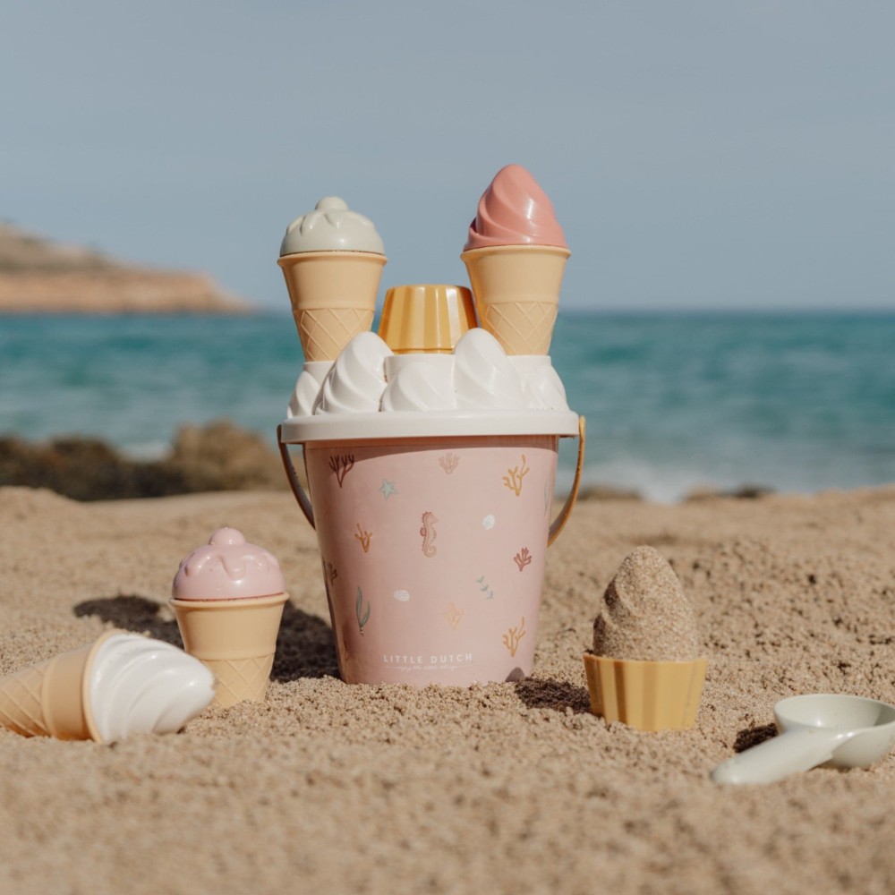 Little Dutch Σετ Κουβαδάκια Παραλίας Ice Cream Ocean Dreams Ροζ