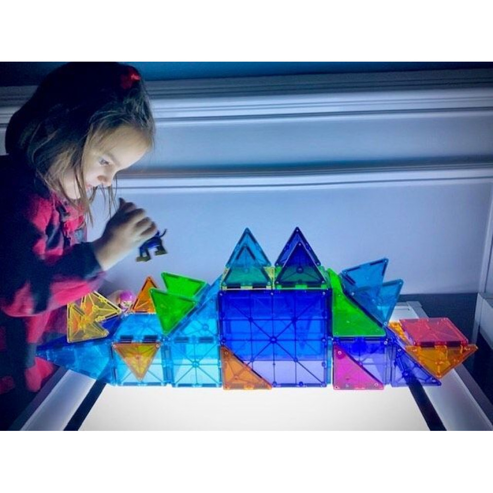 Magna-Tiles Μαγνητικό Παιχνίδι 100 κομματιών Clear Colors