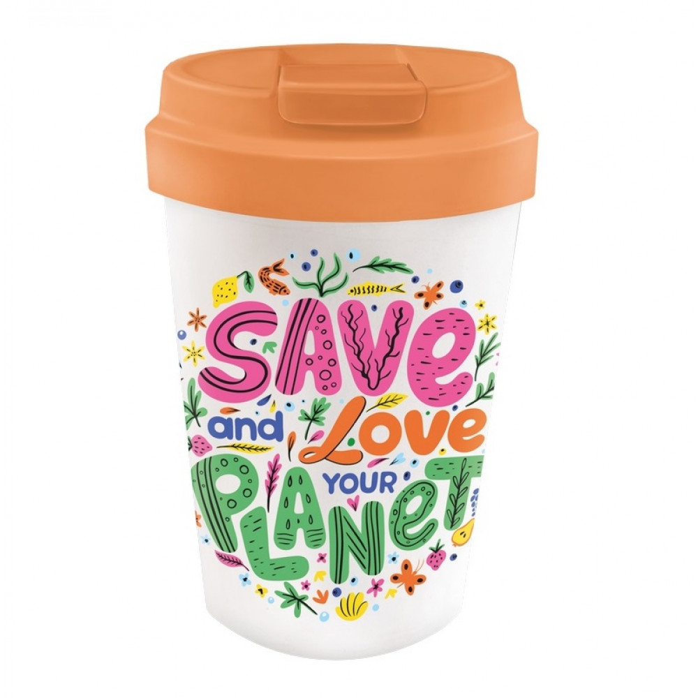 Οικολογική Κούπα Bioloco Plant Easy Cup Love your Planet 350ml (BPE110)