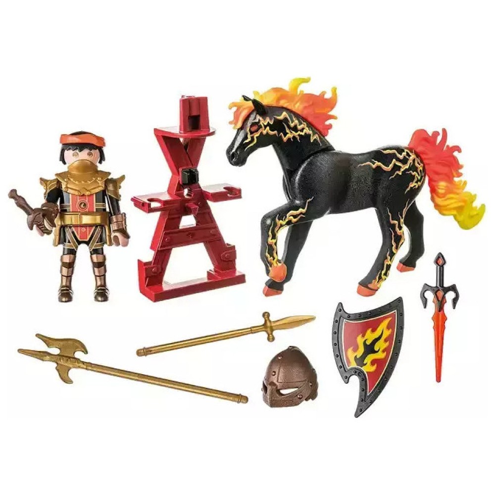 Playmobil Burnham Raiders - Ιππότης και άλογο της φωτιάς (71213)