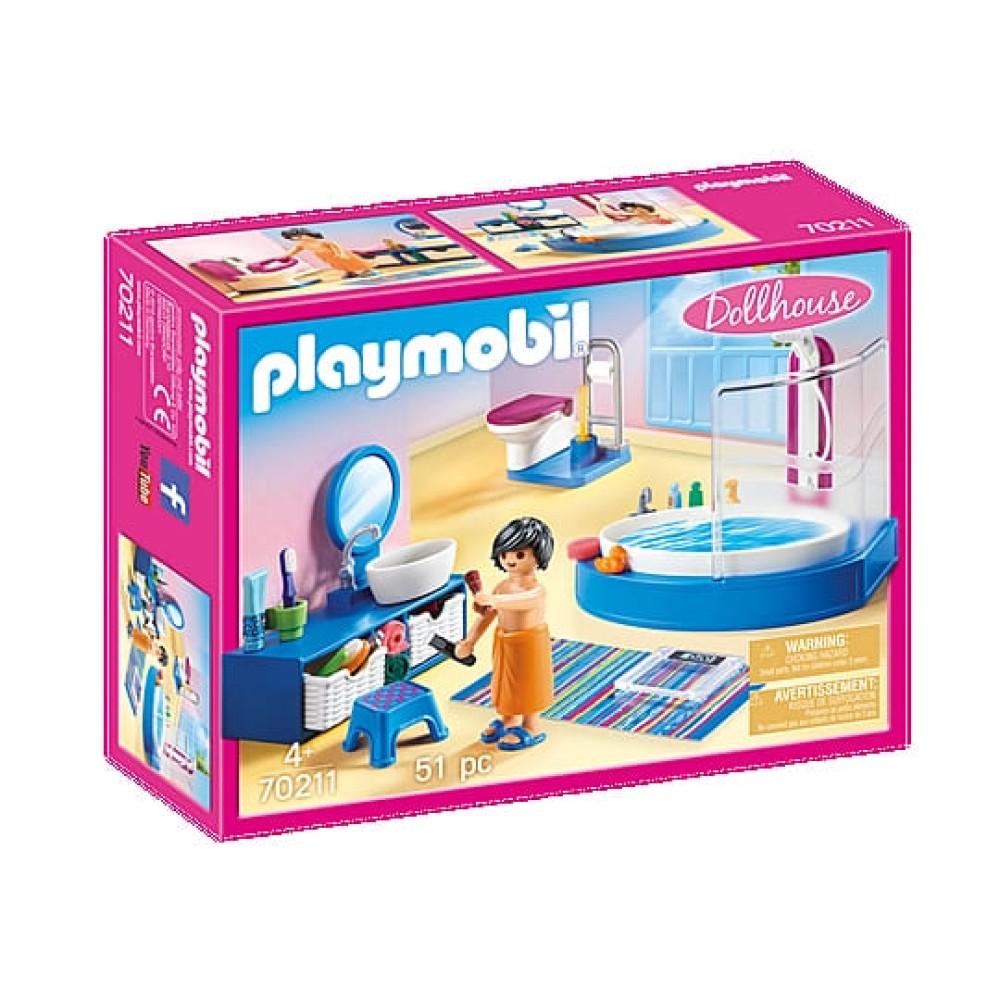 Playmobil Πολυτελές Λουτρό με Μπανιέρα (70211)