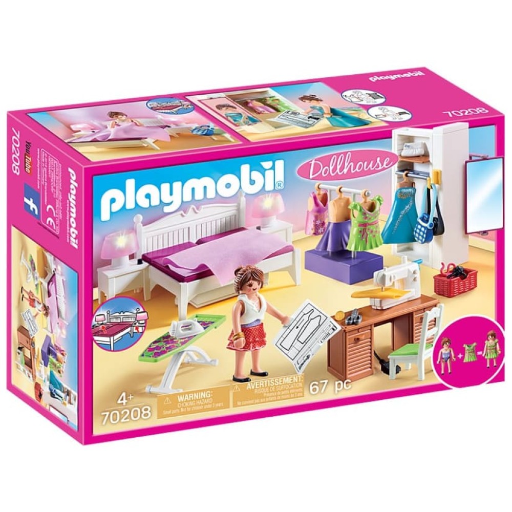 Playmobil Υπνοδωμάτιο με Ατελιέ ραπτικής (70208)