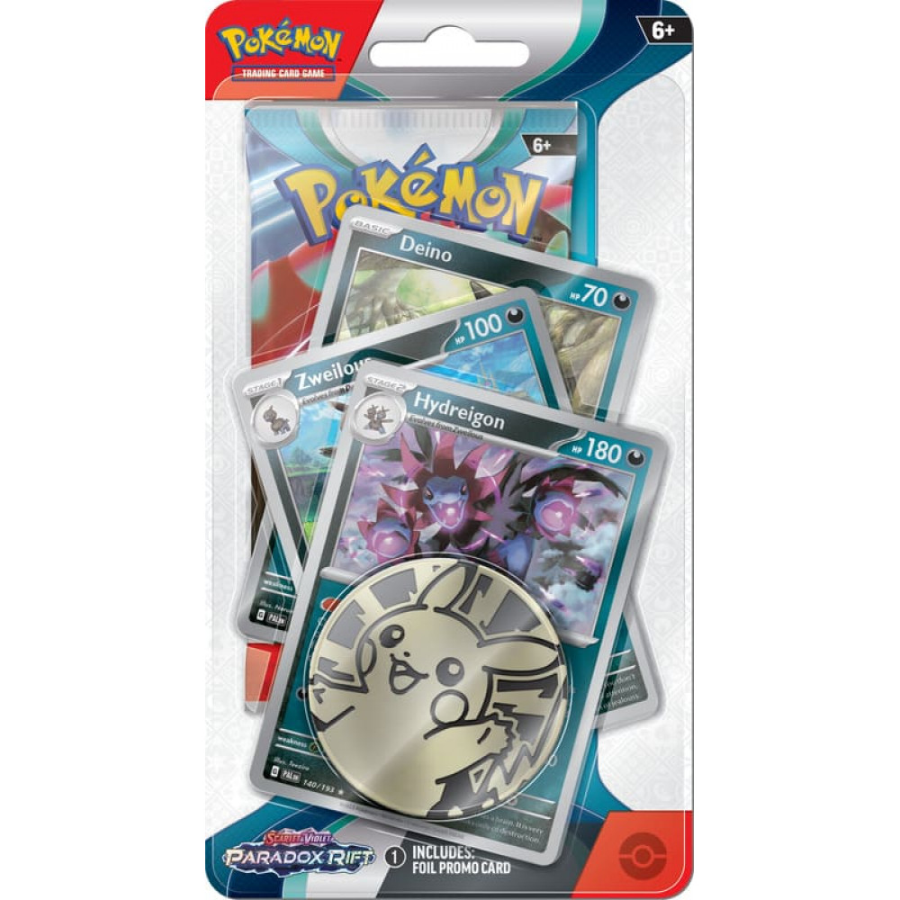 Pokémon SV4 Paradox Rift Premium Checklane Blister Hydreigon Zeilous Deino (POK854118)