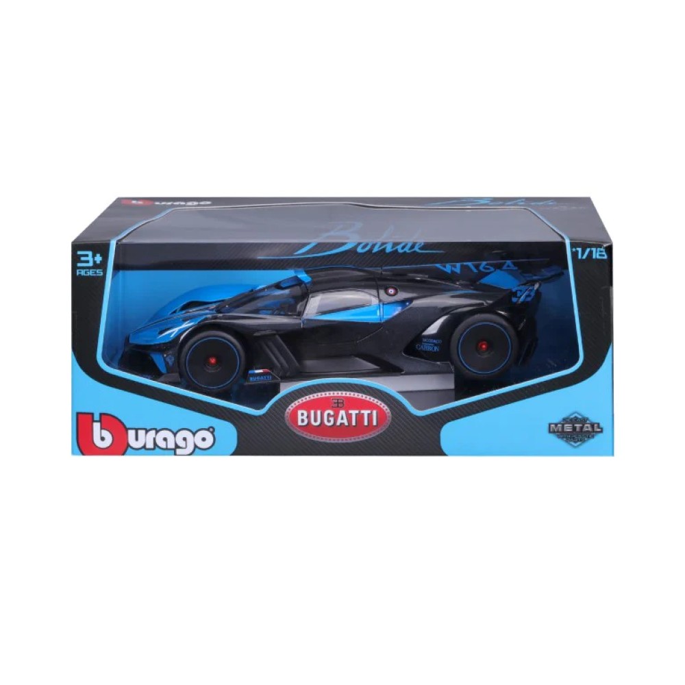 Bburago Bugatti Bolide - Met. Black/Blue 1/18