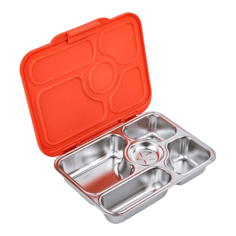 Yumbox Presto Ανοξείδωτο Φαγητοδοχείο με 5 χωρίσματα (Tango Orange)