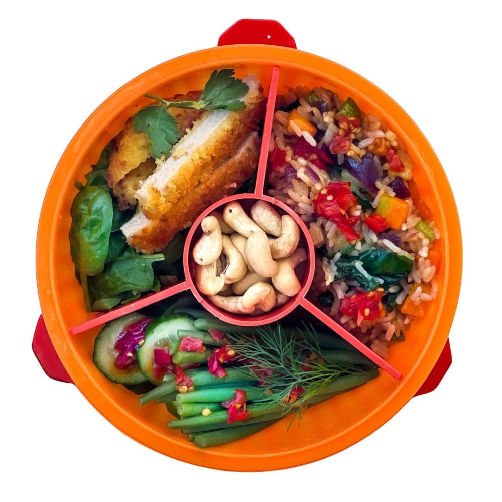 Yumbox Poke Bowl Φαγητοδοχείο με 3 χωρίσματα (Tangerine Orange)