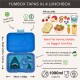 Yumbox Tapas Φαγητοδοχείο με 4 χωρίσματα (Antibes Blue - Rainbow)