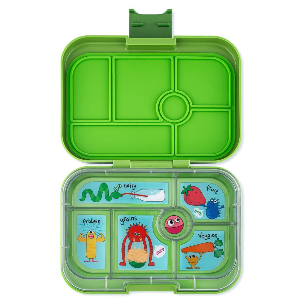 Yumbox Original Φαγητοδοχείο με 6 χωρίσματα (Matcha Green - Monsters)