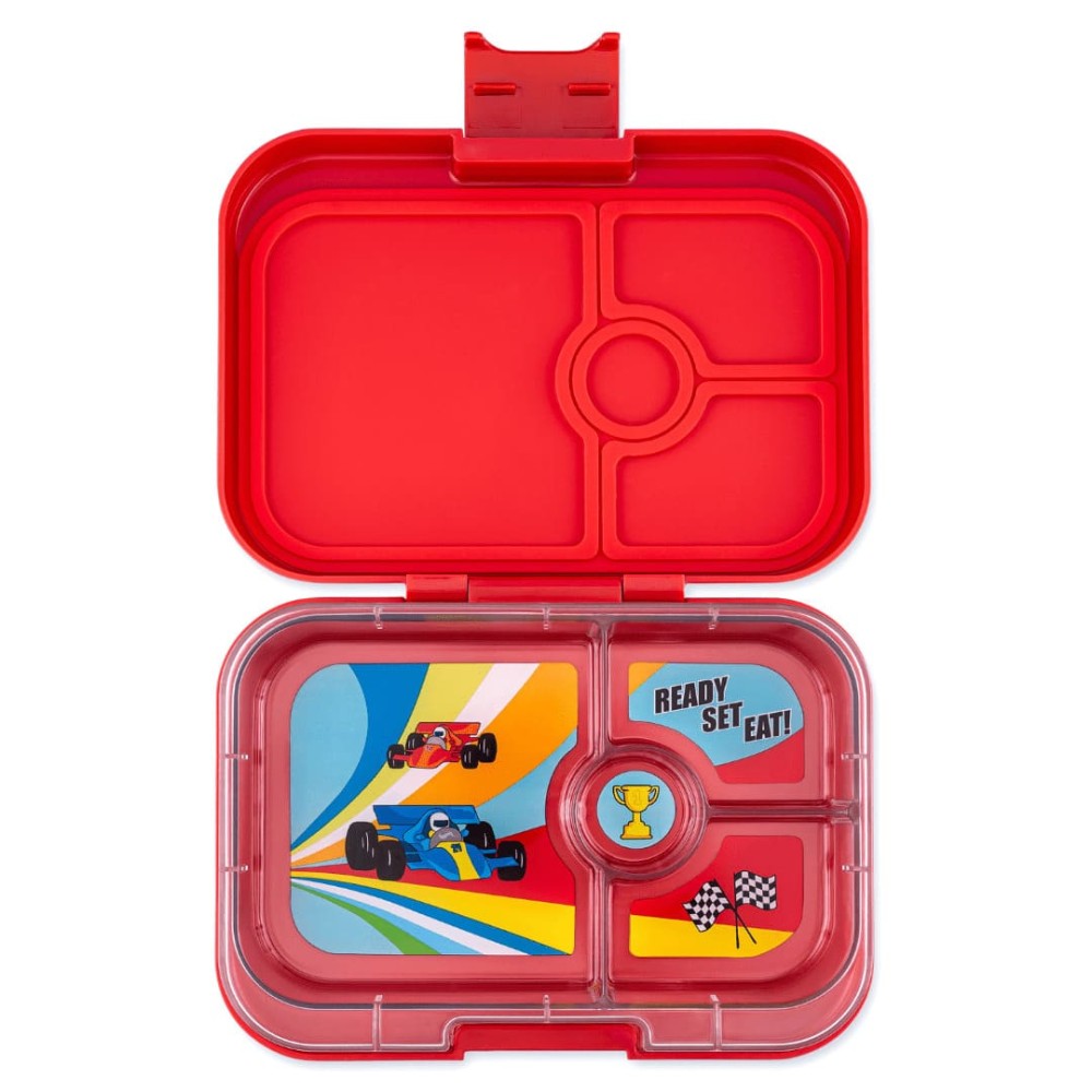 Yumbox Panino Φαγητοδοχείο με 4 χωρίσματα (Roar Red - Race Cars)