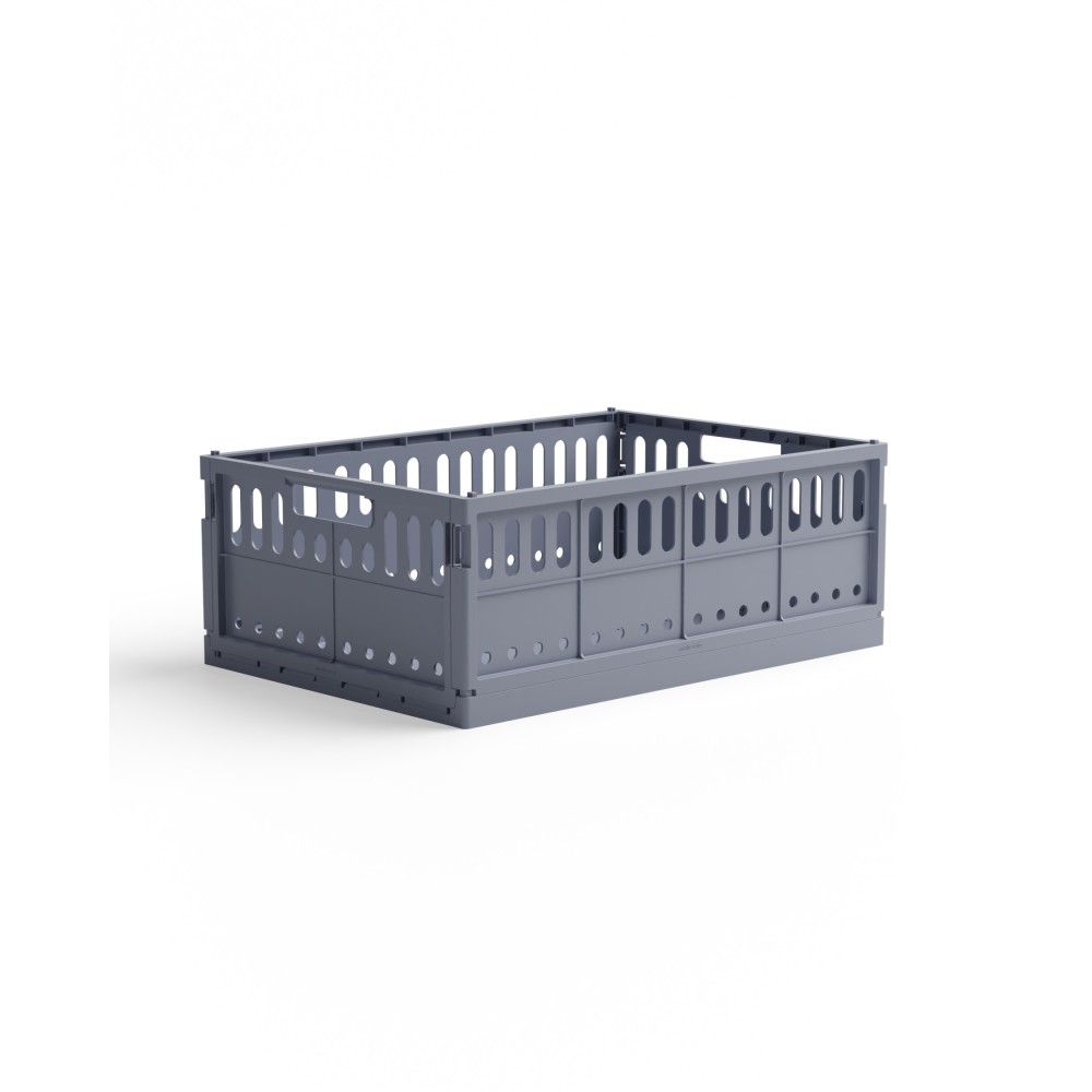 Made Crate Maxi Πτυσσόμενο Κιβώτιο 48 x 34 x 17 cm (Blue Grey)