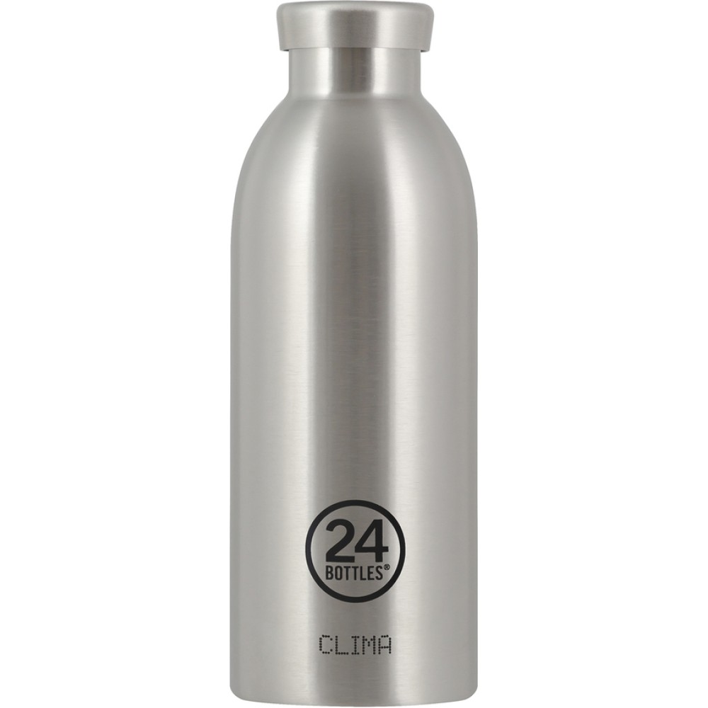 24Bottles Clima Bottle Ανοξείδωτο Μπουκάλι Θερμός 0.50lt (Brushed Steel)