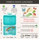 Yumbox Snack Φαγητοδοχείο με 3 χωρίσματα (Misty Aqua - Rainbow)