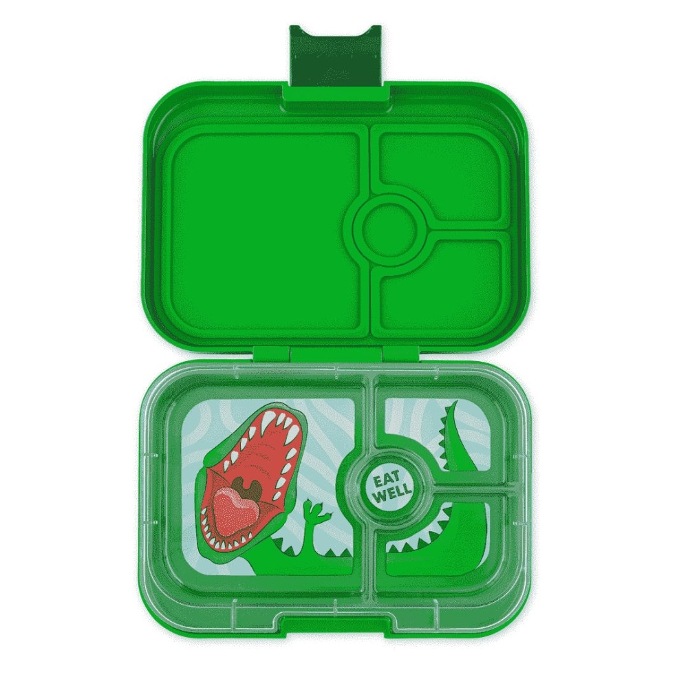 Yumbox Panino Φαγητοδοχείο με 4 χωρίσματα (Green - Dino)