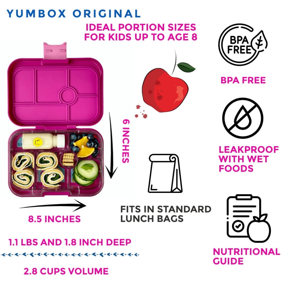 Yumbox Original Φαγητοδοχείο με 6 χωρίσματα (Malibu Purple - Mermaid)