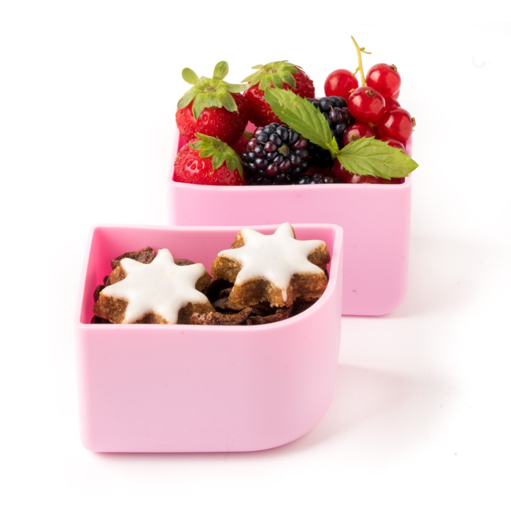 Lekkabox Base Bento Cups Θήκες Σιλικόνης (Rose)