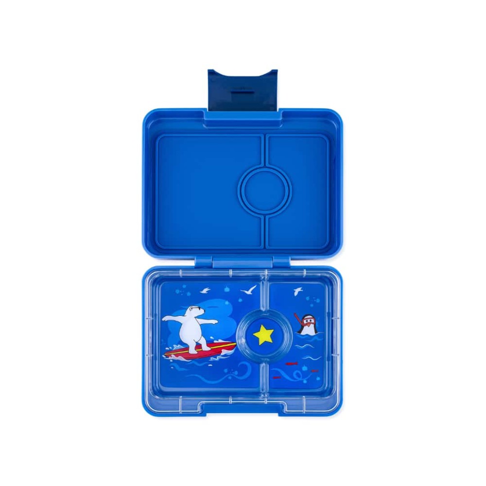 Yumbox Snack Φαγητοδοχείο με 3 χωρίσματα (Surf Blue - Polar Bear)