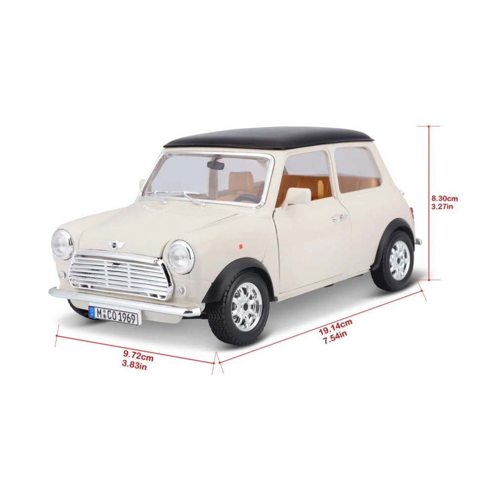 Bburago Mini Cooper 1969 1/18 (Λευκό)