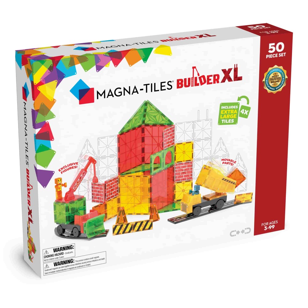 Magna-Tiles Μαγνητικό Παιχνίδι 50 κομματιών Builder XL