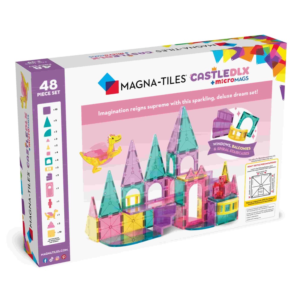 Magna-Tiles Μαγνητικό Παιχνίδι 48 κομματιών Castle DLX