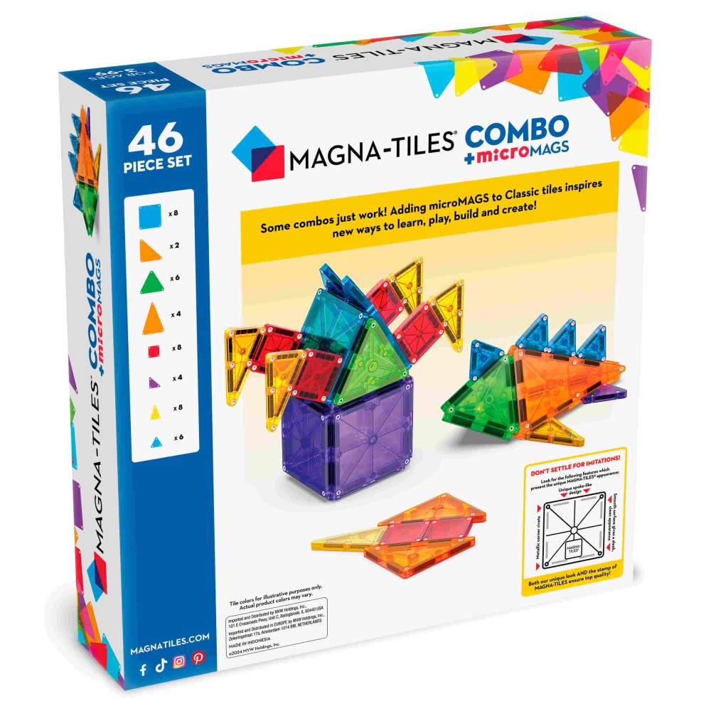 Magna-Tiles Μαγνητικό Παιχνίδι 46 κομματιών Combo