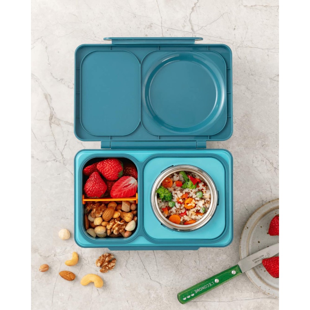 OmieBox Up Φαγητοδοχείο με 2 Ζώνες Θερμοκρασίας 1.15lt (Teal)