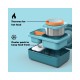 OmieBox Up Φαγητοδοχείο με 2 Ζώνες Θερμοκρασίας 1.15lt (Teal)