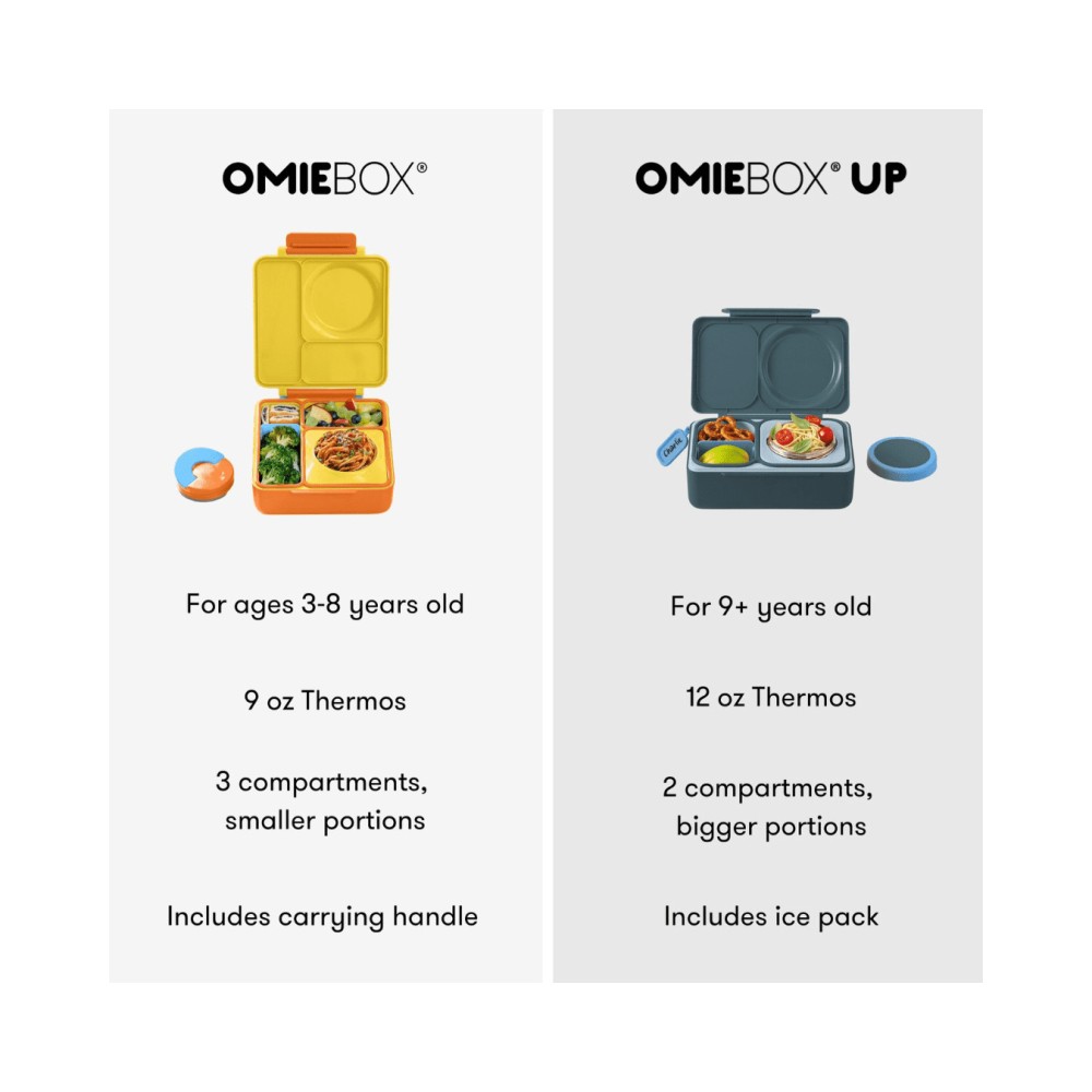 OmieBox Up Φαγητοδοχείο με 2 Ζώνες Θερμοκρασίας 1.15lt (Graphite)