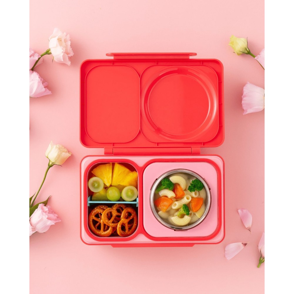 OmieBox Up Φαγητοδοχείο με 2 Ζώνες Θερμοκρασίας 1.15lt (Cherry Pink)