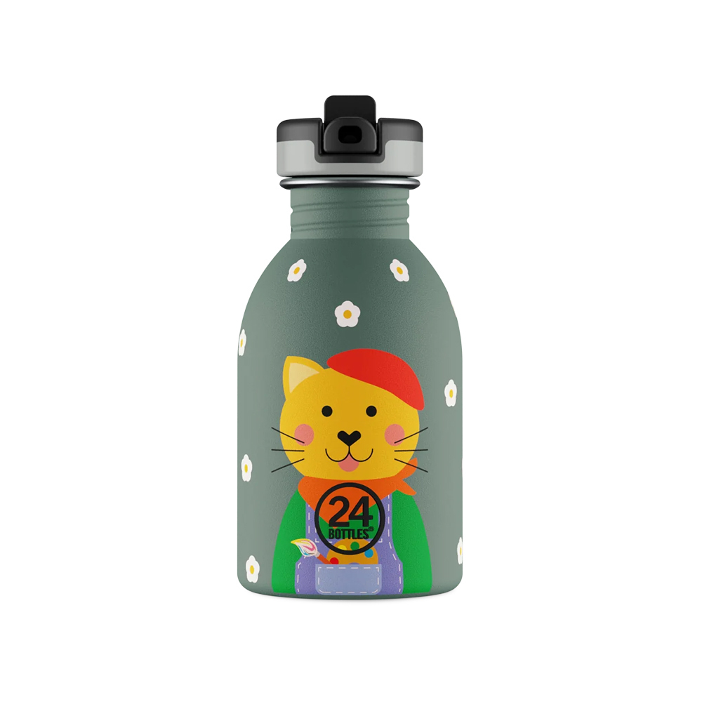 24Bottles Kids Urban Bottle Ανοξείδωτο Μπουκάλι 0.25lt (Smart Cat)