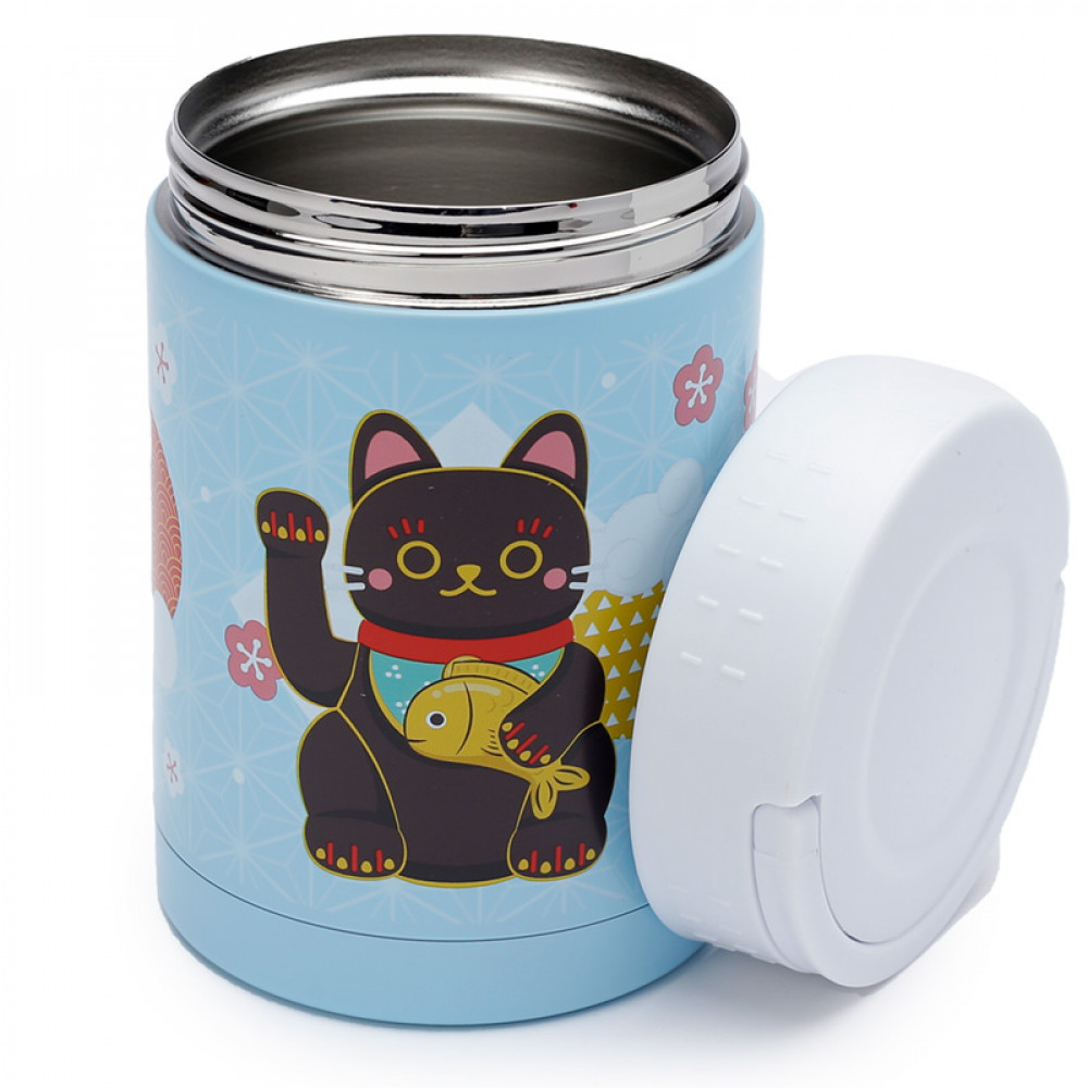 Puckator Ανοξείδωτο Φαγητοδοχείο Maneki Neko Lucky Cat 500ml (LPOT06A)