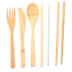 Puckator Σετ Μαχαιροπίρουνα από Bamboo σε Θήκη από Καμβά Cutlery (6τμχ)