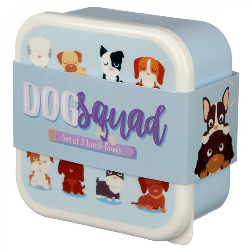 Σετ 3 Lunch Box Snack Pots S/M/L – Dog Squad