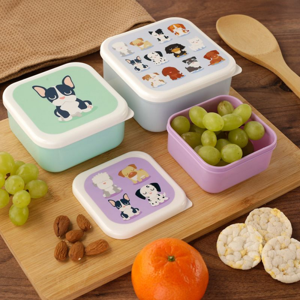 Σετ 3 Lunch Box Snack Pots S/M/L – Dog Squad